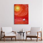 Πίνακας σε καμβά ήλιος, καράβι, Sailing to the sun