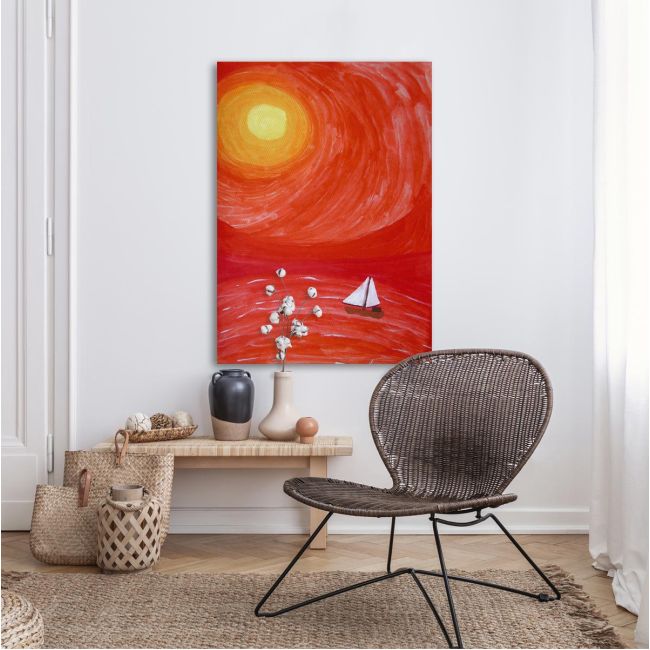 Canvas print Sailing to the sun