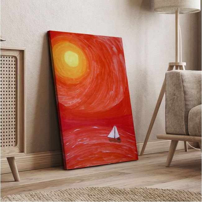 Πίνακας σε καμβά ήλιος, καράβι, Sailing to the sun