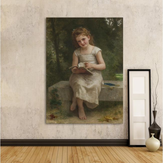 Πίνακας ζωγραφικής The reader 1895, Bouguereau W. A. αντίγραφο σε καμβά