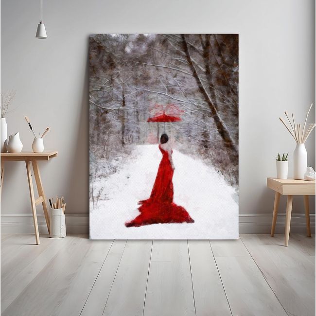 Πίνακας σε καμβά Red lady