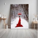 Canvas print Red lady