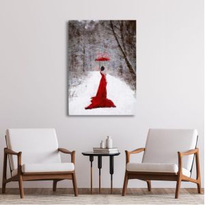 Πίνακας σε καμβά Red lady 2