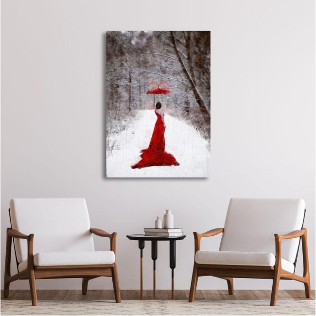 Πίνακας σε καμβά Red lady