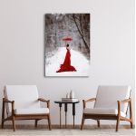 Canvas print Red lady
