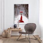 Canvas print Red lady