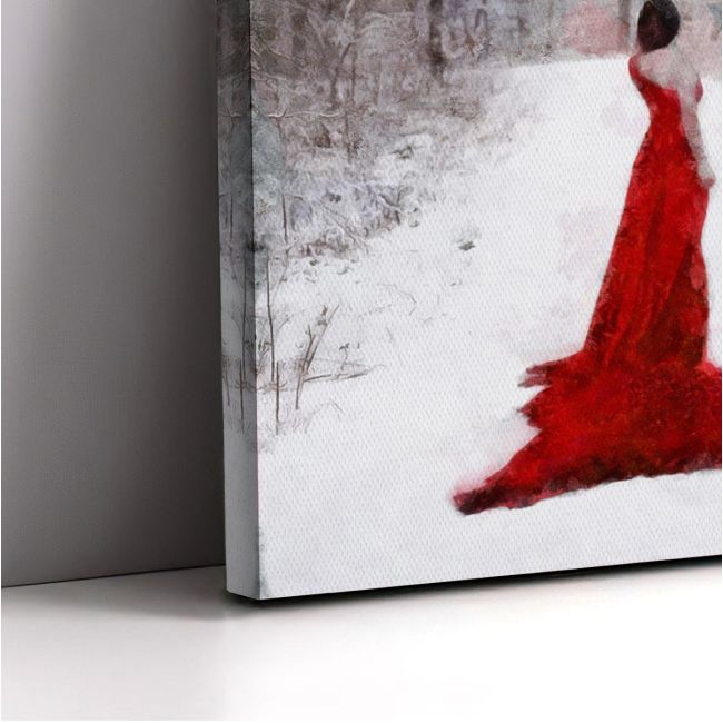 Canvas print Red lady