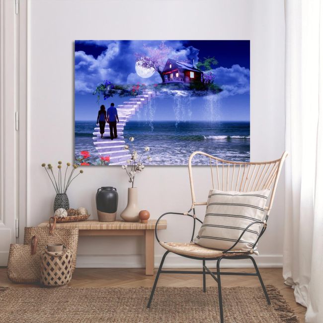 Canvas print Love steps