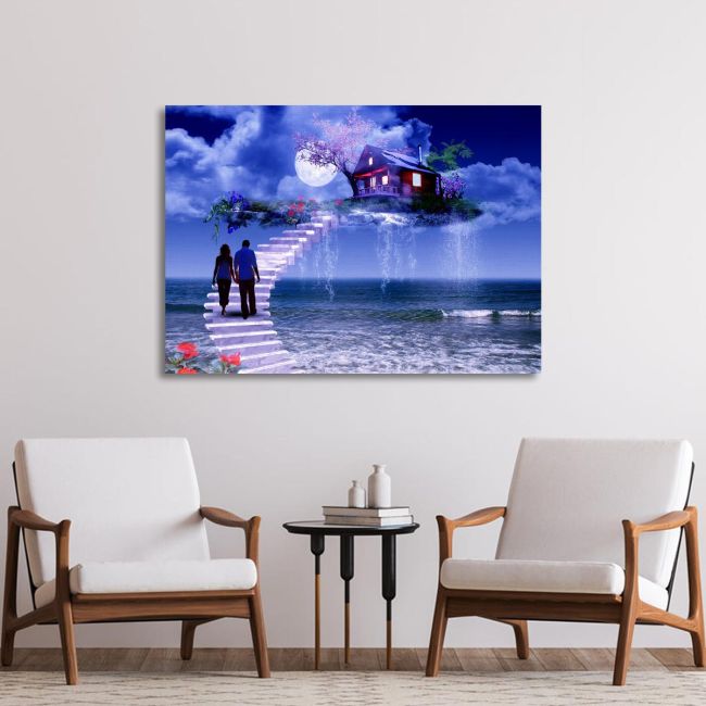 Canvas print Love steps