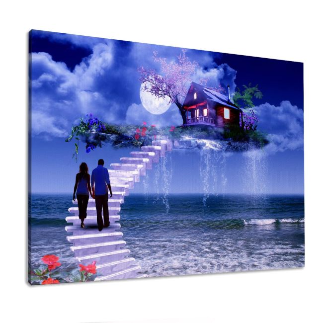 Canvas print Love steps