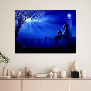 Πίνακας σε καμβά Blue night