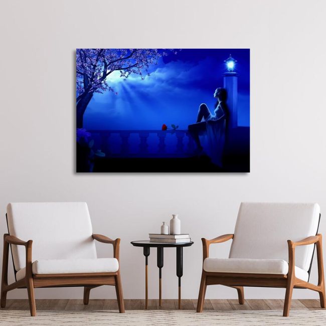 Canvas print Blue night