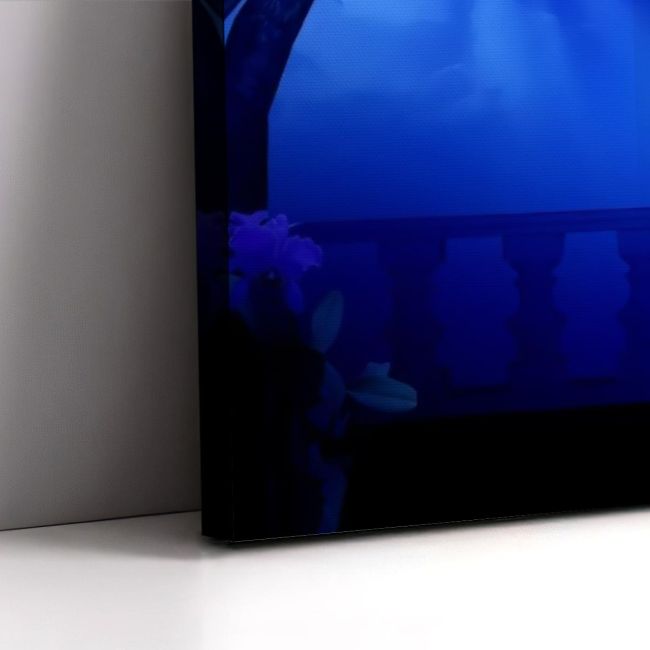 Πίνακας σε καμβά Blue night