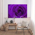 Πίνακας σε καμβά Τριαντάφυλλο, Purple rose