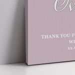 Πίνακας σε καμβά βάπτισης, BAPTISM Welcome minimal mauve