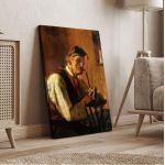 Old smoker, Iakovidis G, Canvas Print