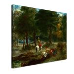 Canvas print Greek cavalry warriors resting, Eugene Delacroix