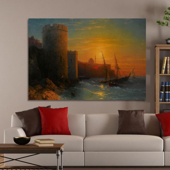 Canvas print Sunset at Konstantinople, Aivazovsky I.