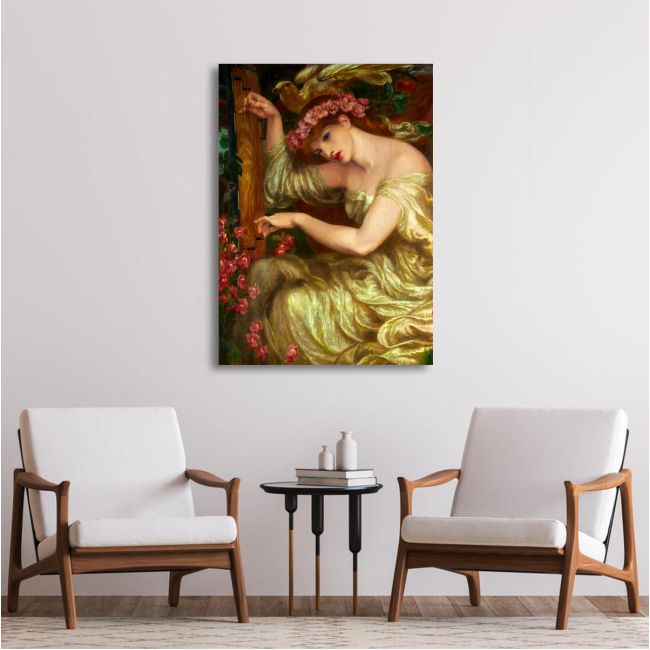 Πίνακας ζωγραφικής κάθετος, A sea-spell, Rossetti D. G.