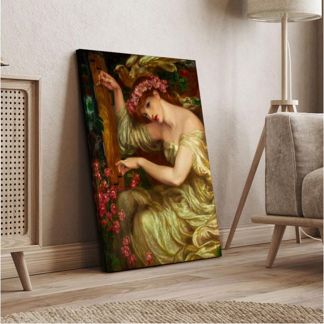 Πίνακας ζωγραφικής κάθετος, A sea-spell, Rossetti D. G.