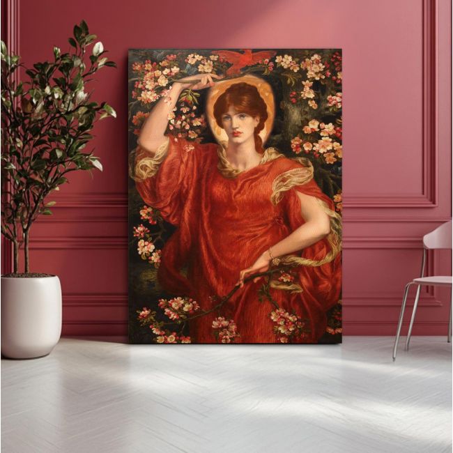 Canvas print vertical, A vision of Fiammetta, Rossetti D. G.