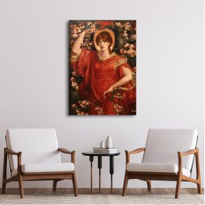 Canvas print vertical, A vision of Fiammetta, Rossetti D. G. 2