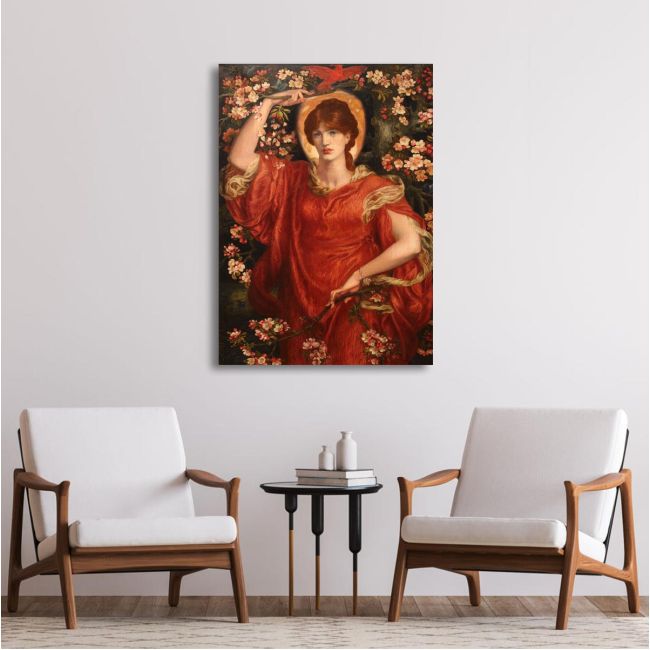 Canvas print vertical, A vision of Fiammetta, Rossetti D. G.