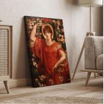 Canvas print vertical, A vision of Fiammetta, Rossetti D. G.