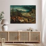 Canvas print The return of the herd, Bruegel Pieter, reproduction