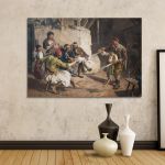Canvas print Sword fighting, Unknown