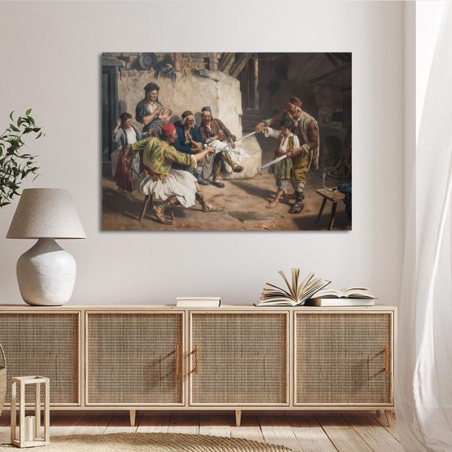Canvas print Sword fighting, Unknown