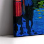 Canvas print Autumn landscape with boats, Kandinsky W,3 panels