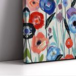 Canvas print Flowers in many colours III, panoramic