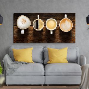 Canvas print Coffees on board