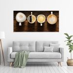 Canvas print Coffees on board