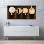 Canvas print Coffees on board