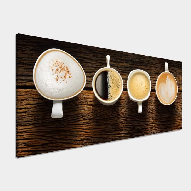 Canvas print Coffees on board