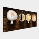 Canvas print Coffees on board