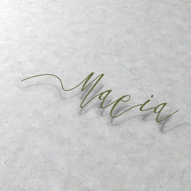 Trasnaparent Sticker label personalized die cut name girls