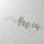 Trasnaparent Sticker label personalized die cut name girls