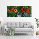 Canvas print Anémones, Monet C, reproduction