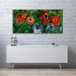 Canvas print Anémones, Monet C, reproduction