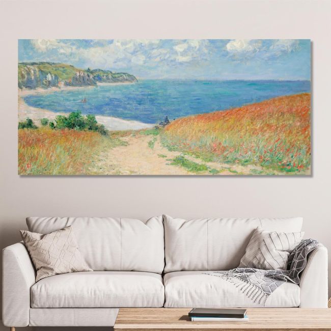 Πίνακας ζωγραφικής Path in the wheat fields, Monet C.