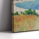 Canvas print Path in the wheat fields, Monet C, reproduction