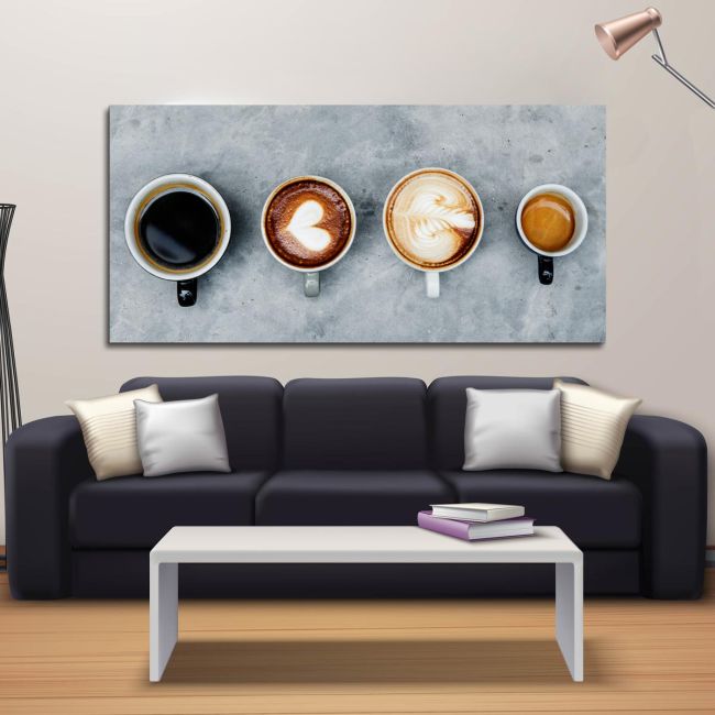 Πίνακας σε καμβά Coffees!