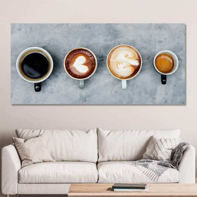 Πίνακας σε καμβά Coffees!