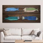 Canvas print Wooden fish