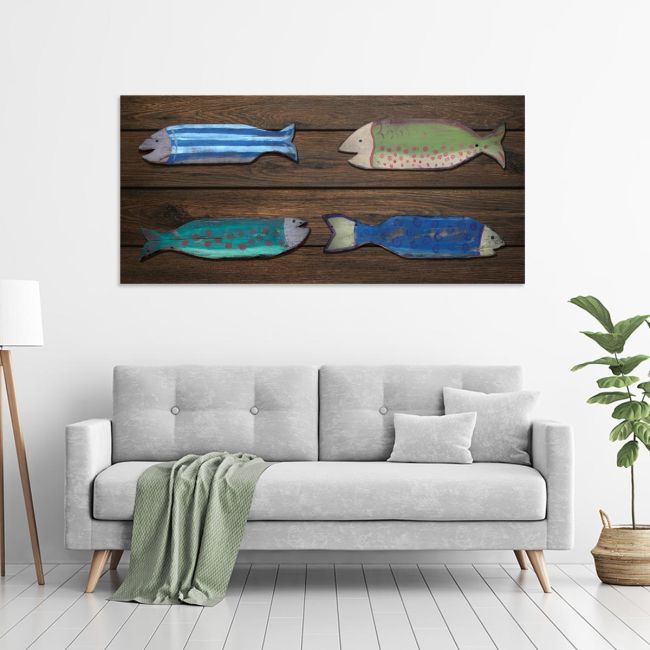 Canvas print Wooden fish