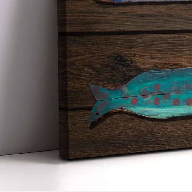 Canvas print Wooden fish