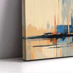 Canvas print Blue, black, orange